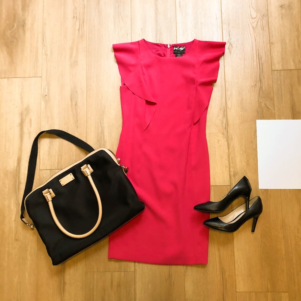 The Fifth Label Sheath Dress with Ruffle Sleeves